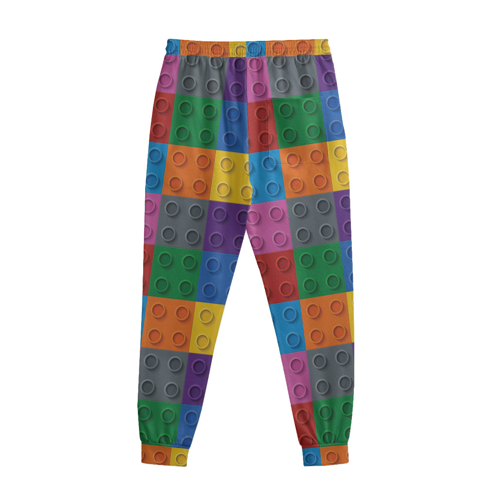 Building Blocks Toy Pattern Print Sweatpants