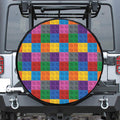 Building Blocks Toy Pattern Print Tire Cover