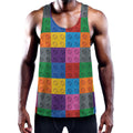 Building Blocks Toy Pattern Print Men's Workout Tank Top