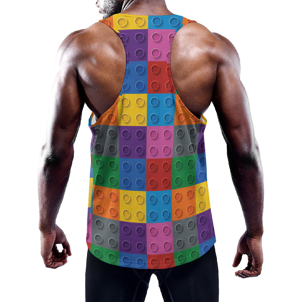 Building Blocks Toy Pattern Print Training Tank Top