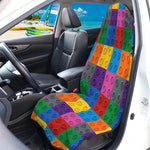 Building Blocks Toy Pattern Print Waterproof Car Seat Cover