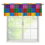 Building Blocks Toy Pattern Print Window Valance