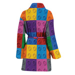 Building Blocks Toy Pattern Print Women's Bathrobe
