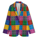 Building Blocks Toy Pattern Print Women's Blazer