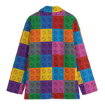 Building Blocks Toy Pattern Print Women's Blazer