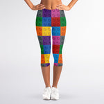 Building Blocks Toy Pattern Print Women's Capri Leggings