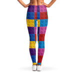 Building Blocks Toy Pattern Print Women's Leggings