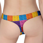 Building Blocks Toy Pattern Print Women's Thong