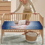 Bull And Bear Stock Market Print Baby Crib Sheet