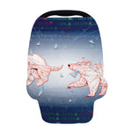 Bull And Bear Stock Market Print Baby Seat Cover