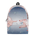 Bull And Bear Stock Market Print School Backpack