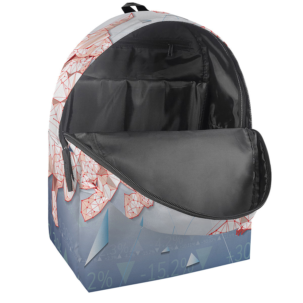 Bull And Bear Stock Market Print Backpack