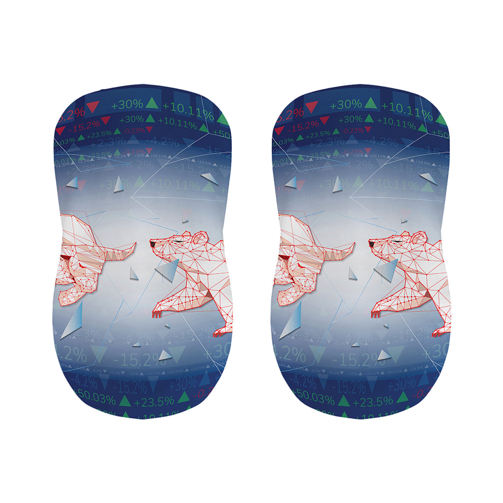Bull And Bear Stock Market Print Bar Stool Covers