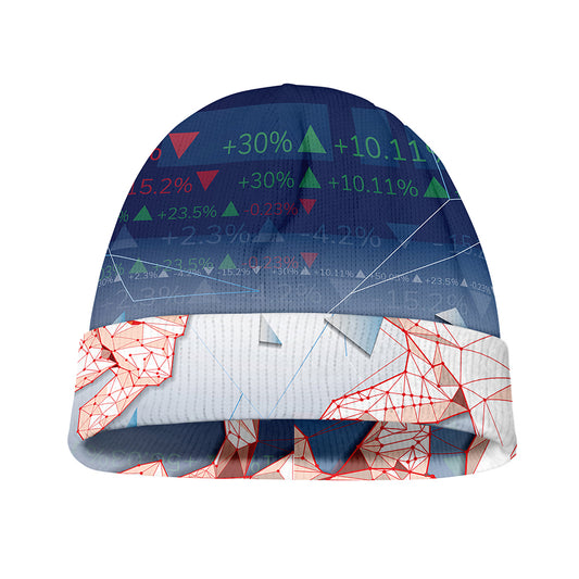 Bull And Bear Stock Market Print Beanie
