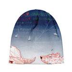 Bull And Bear Stock Market Print Beanie