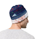Bull And Bear Stock Market Print Beanie