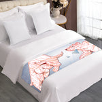Bull And Bear Stock Market Print Bed Runner