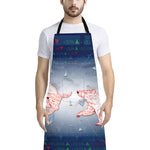 Bull And Bear Stock Market Print Bib Apron With Pocket