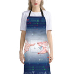 Bull And Bear Stock Market Print Bib Apron With Pocket