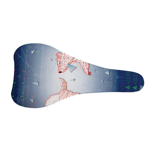 Bull And Bear Stock Market Print Bicycle Seat Cover