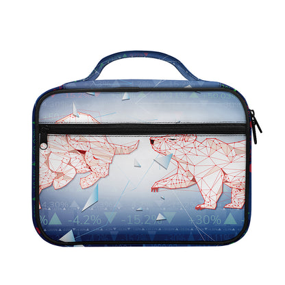 Bull And Bear Stock Market Print Briefcase Bible Bag