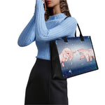 Bull And Bear Stock Market Print Canvas Tote Bag