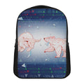 Bull And Bear Stock Market Print Casual Backpack