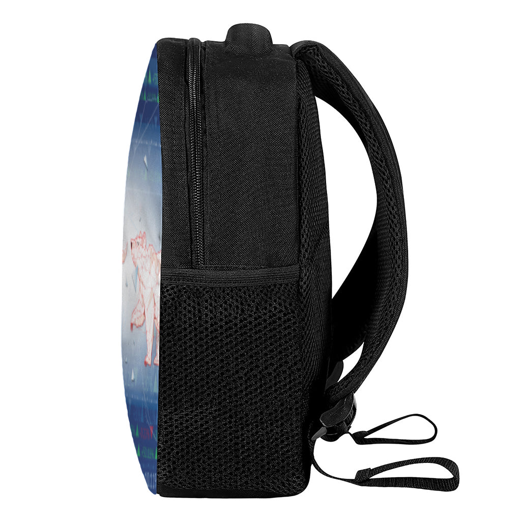 Bull And Bear Stock Market Print Casual Backpack