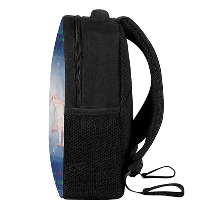 Bull And Bear Stock Market Print Casual Backpack