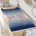 Bull And Bear Stock Market Print Changing Pad Cover