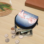 Bull And Bear Stock Market Print Coin Purse