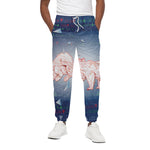 Bull And Bear Stock Market Print Cotton Pants