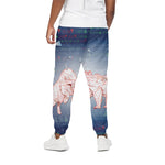 Bull And Bear Stock Market Print Cotton Pants