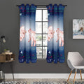 Bull And Bear Stock Market Print Grommet Curtain Panels