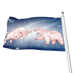 Bull And Bear Stock Market Print Flag