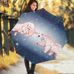 Bull And Bear Stock Market Print Foldable Umbrella