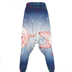 Bull And Bear Stock Market Print Hammer Pants