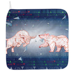 Bull And Bear Stock Market Print Hand Towel