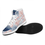 Bull And Bear Stock Market Print High Top Leather Sneakers