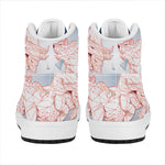Bull And Bear Stock Market Print High Top Leather Sneakers