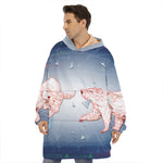 Bull And Bear Stock Market Print Hoodie Blanket
