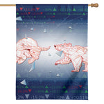 Bull And Bear Stock Market Print House Flag
