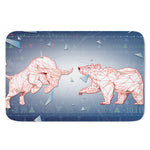 Bull And Bear Stock Market Print Indoor Door Mat