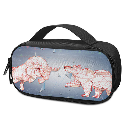 Bull And Bear Stock Market Print Insulin Cooler Travel Case