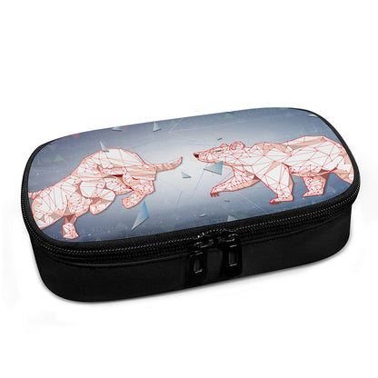 Bull And Bear Stock Market Print Insulin Cooler Travel Case