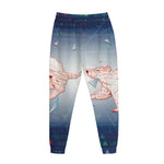 Bull And Bear Stock Market Print Jogger Pants