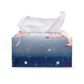 Bull And Bear Stock Market Print Leather Tissue Box Cover