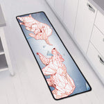 Bull And Bear Stock Market Print Long Kitchen Mat