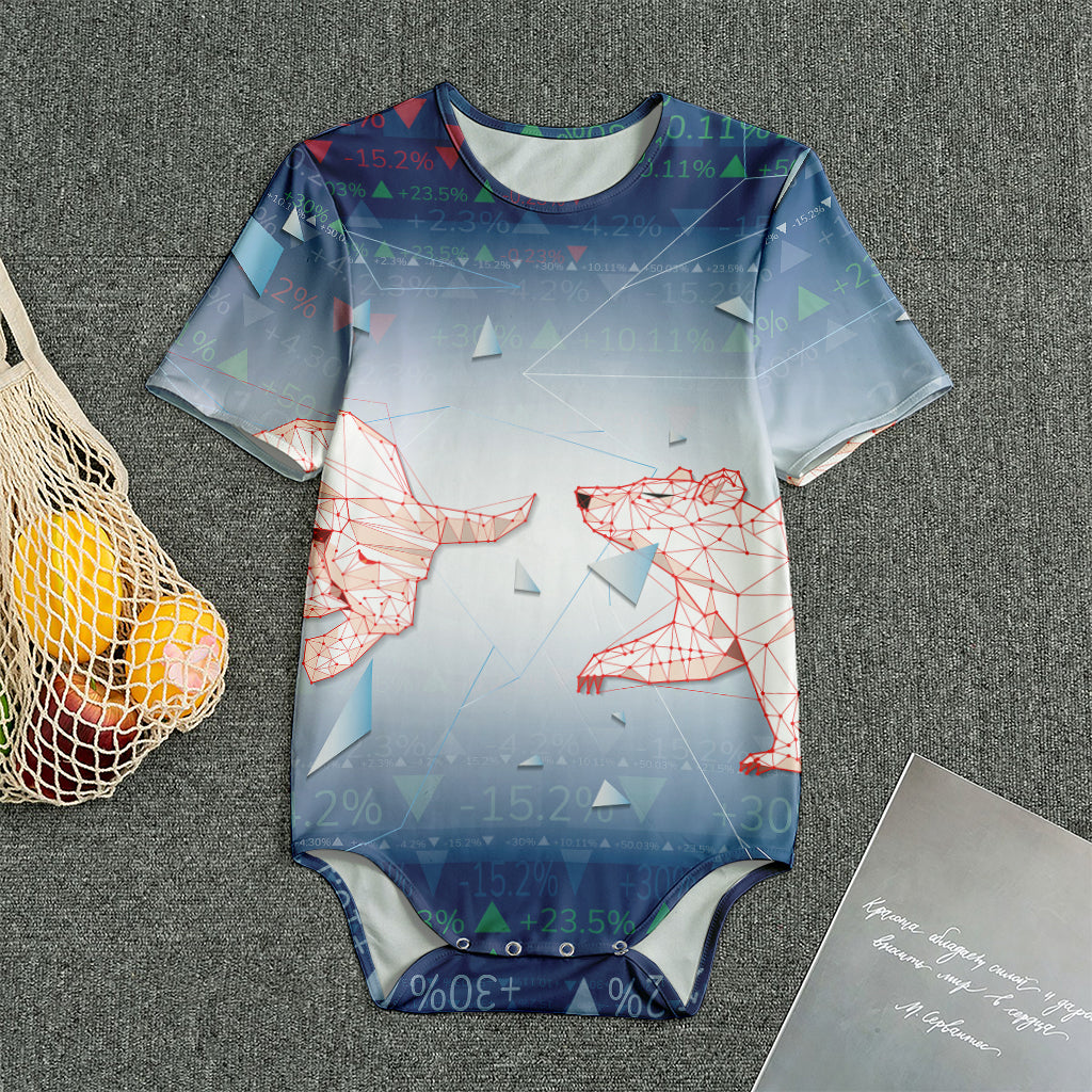 Bull And Bear Stock Market Print Men's Bodysuit