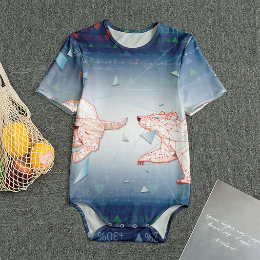 Bull And Bear Stock Market Print Men's Bodysuit